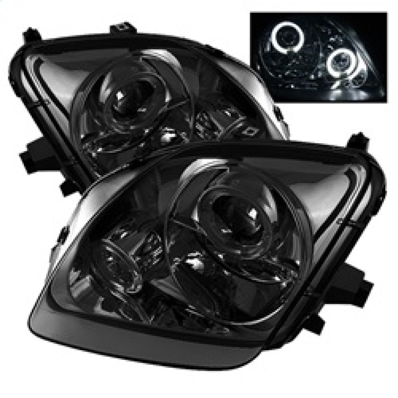 Spyder 5011053 fits Honda 97-01 Prelude Projector Headlights LED Halo Smoke Hig