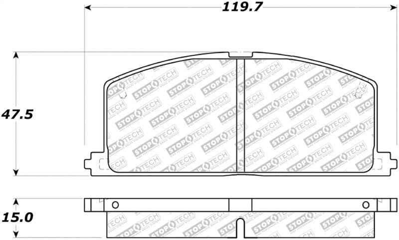 Stoptech 305.0242 83-86 Toyota Camry / 86-91 Celica / 84-92 Corolla Street Select Brake Pads - Front