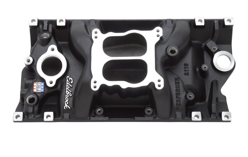 Edelbrock 21163 Intake fits SBC Performer Vortec Black