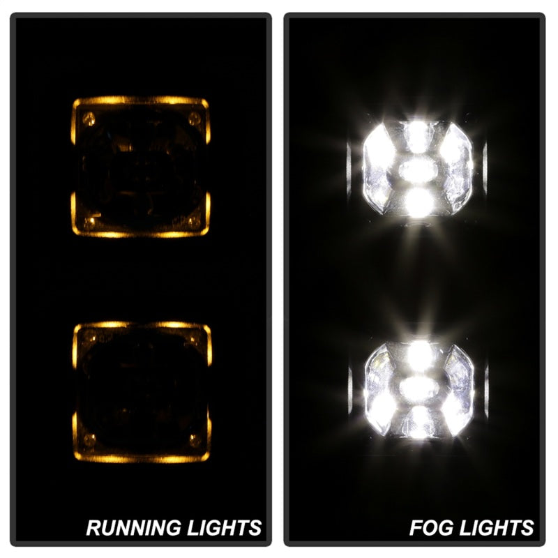Spyder 9045424 fits Dodge 13-20 Ram 2018 1500 Only Full LED Fog Lights W/Bracke