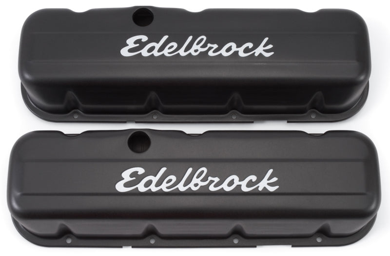 Edelbrock 4683 Valve Cover Signature Series fits Chevrolet 1965 and Later 396-502 V8 Tall Black
