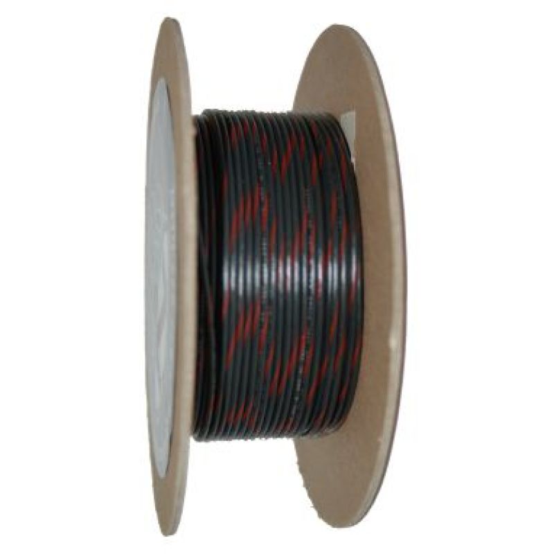 NAMZ NWR-02-100 OEM Color Primary Wire 100ft. Spool 18g - Black/Red Stripe