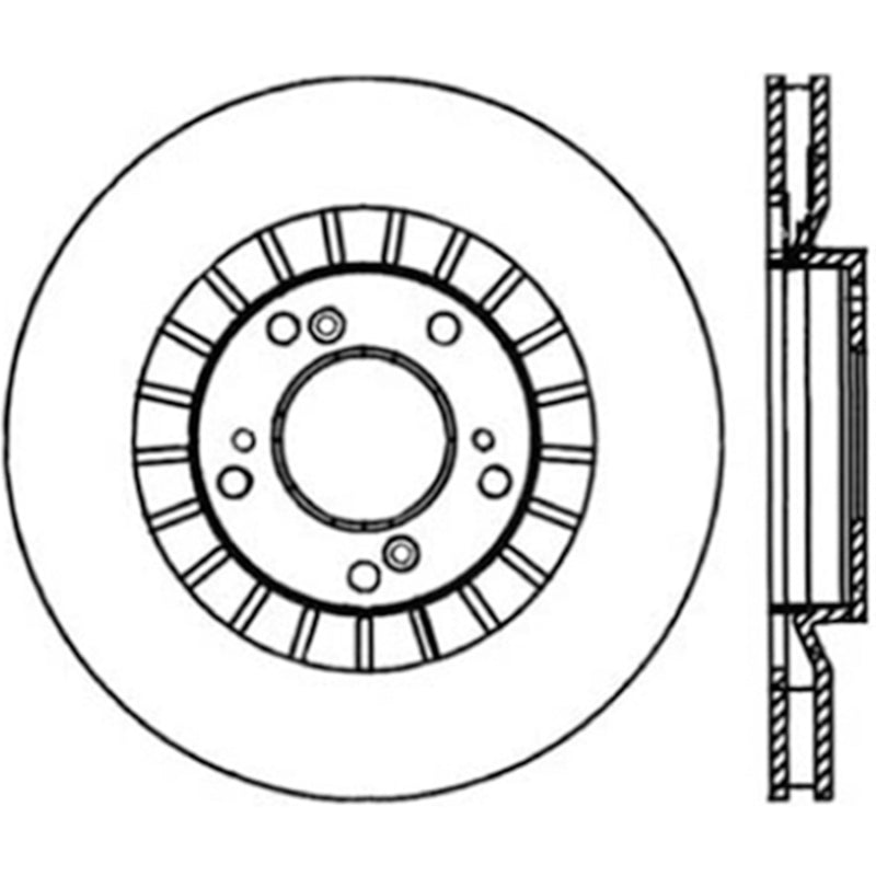 Stoptech 120.40048CRY 00-09 Honda S2000 Front CRYO-STOP Rotor