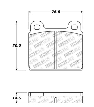 Stoptech 308.0045 Street Touring 75-95 Alfa Romeo 2000 Spider/Graduate/Veloce Front Brake Pads
