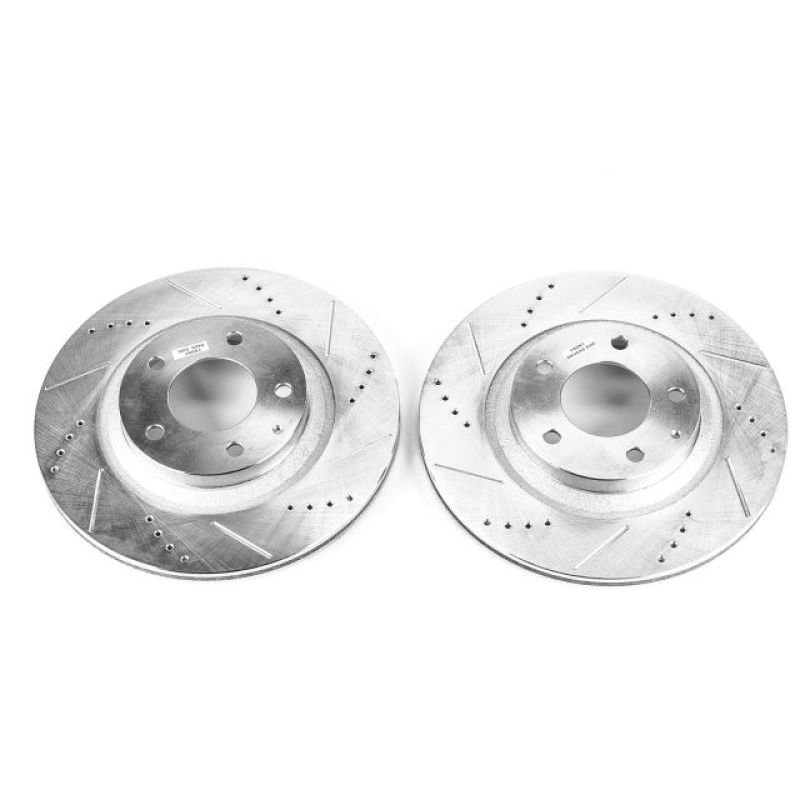 PowerStop fits Mazda 04-11 RX-8 Rear Evolution Drilled & Slotted Rotors - Pair