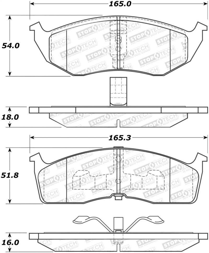 Stoptech 305.073 Street Select Brake Pads