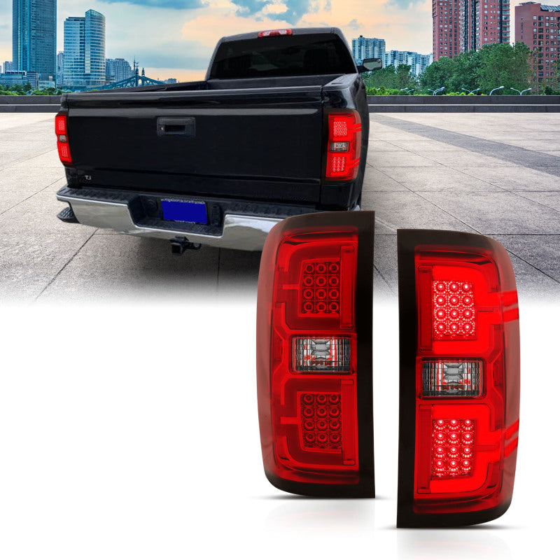 ANZO 311292 2018 fits Chevy 14-20 Silverado 1500 LED Taillights Red/Clear