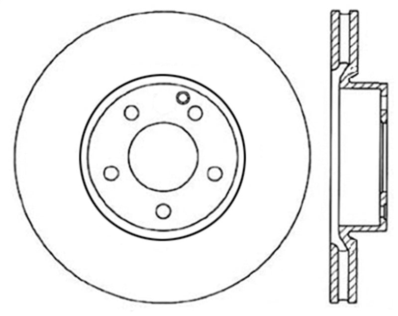 Stoptech 128.35110L Drilled Sport Brake Rotor