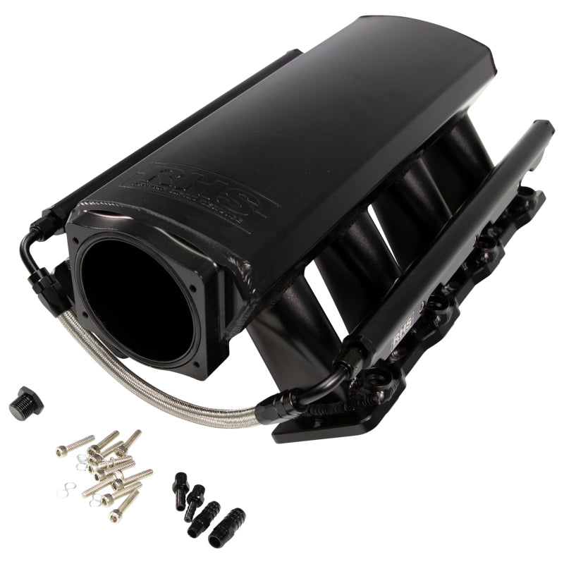 Fast Intake Manifold, Rhs Sheet Met Al, Ls Cathedral Port, Black W/ Fuel Rail Kit