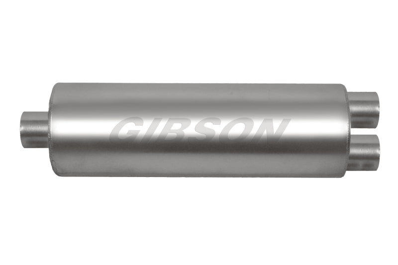 Gibson  758219S SFT Superflow Center/Dual Round Muffler - 7x19in/3in Inlet/2.5in