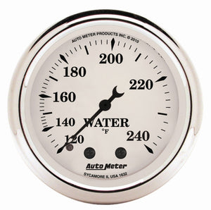 AutoMeter 1632 AutoMeter Gauge Water Temp 2-1/16in. 120-240 Deg. F Mech Old Tyme White