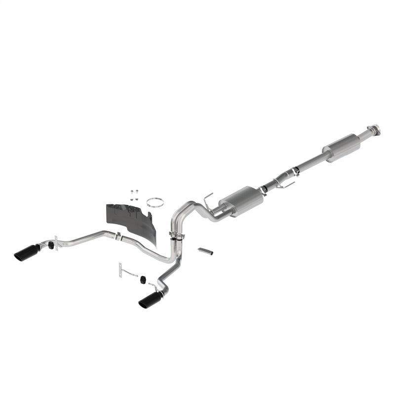 fits Ford 21-24 Racing M-5200-FSBR F-150 Sport Rear Exit Exhaust - Black Tips