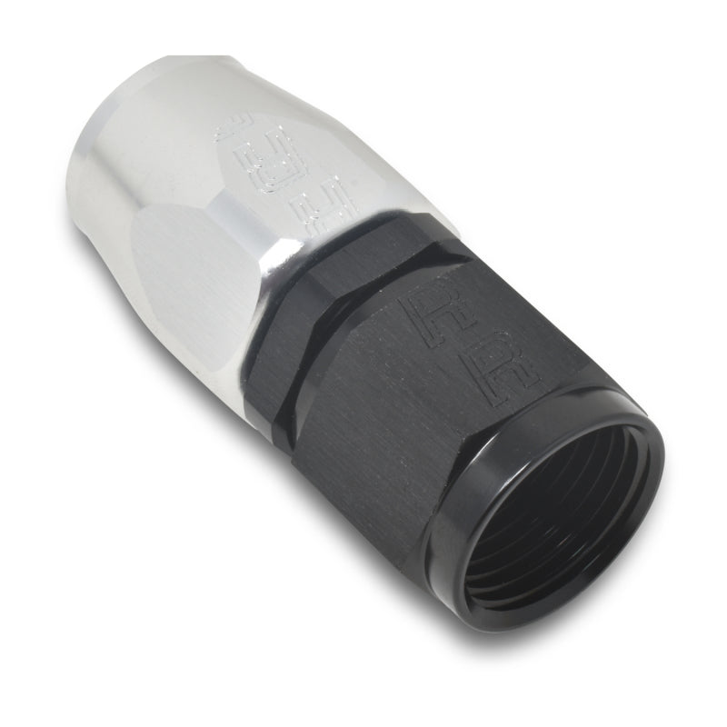 Russell 610053 Performance -12 AN Black/Silver Straight Full Flow Hose End