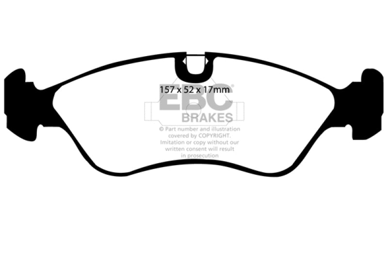 EBC DP2760 fits Daewoo 99-02 Lanos 1.6 Chassis -447433 Greenstuff Front Brake Pads