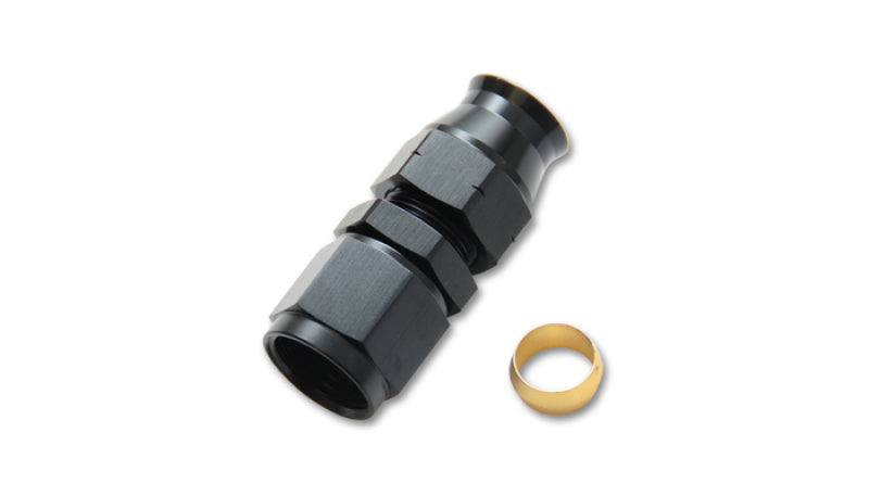 Vibrant 16449 -10AN Female to .625in Tube Adapter Fitting (w/Brass Olive Insert)