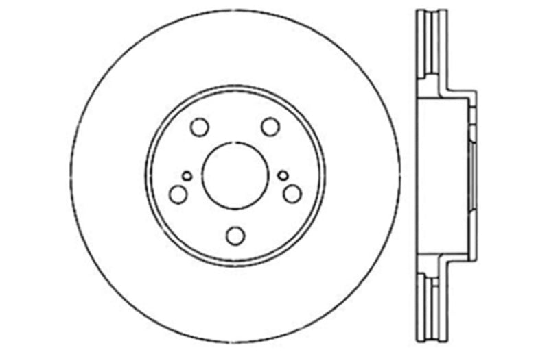 Stoptech 128.44114L 03-08 Pontiac Vibe / 05-09 Scion tC / 03-08 Toyota Matrix Front Left Drilled Rotor