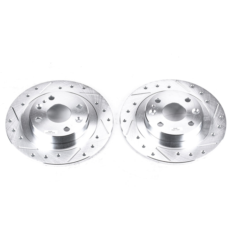 PowerStop fits Ford 91-03 Escort Rear Evolution Drilled & Slotted Rotors - Pair