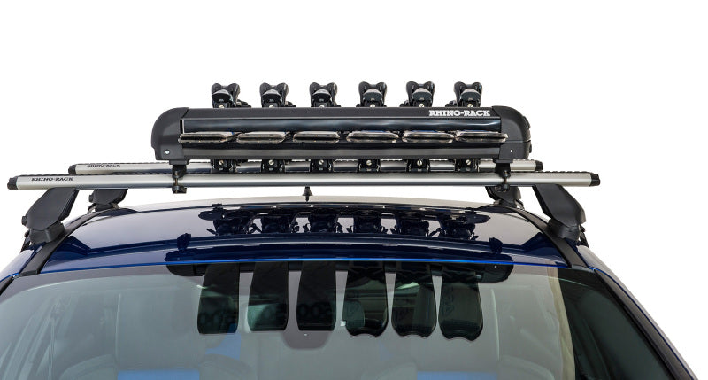 Rhino-Rack 576 Universal Ski/Snowboard Carrier - Fits 6 Pairs of Skis or 4 Snowboards - Black