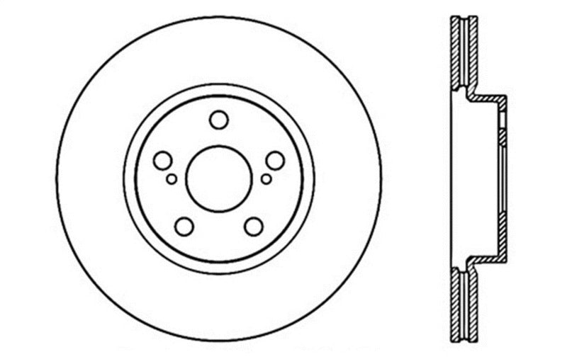 Stoptech 128.44160L Drilled Sport Brake Rotor