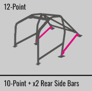 Cusco Steel Roll Cage 12 Point 2 Passenger Through Dash 2015 Subaru WRX / STI