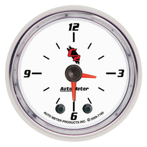 AutoMeter 7185 Autometer C2 2-1/6in 12 Hour Analog Clock Gauge