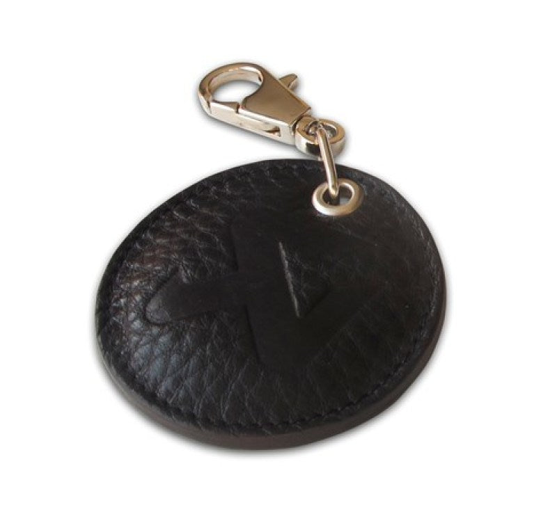 Akrapovic 800952 Round Leather Keychain - black