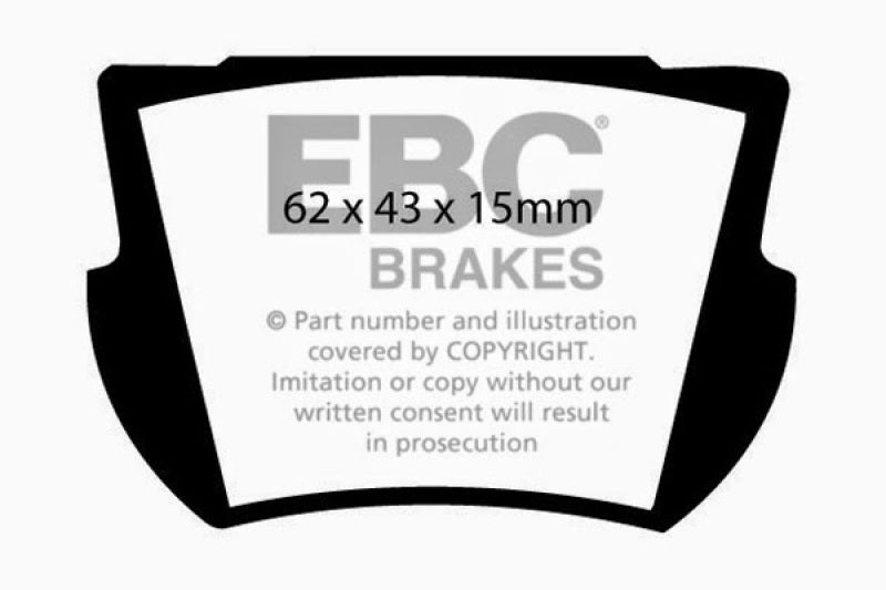 EBC DP2145 fits Lotus 66-74 Elan 1.6 Greenstuff Rear Brake Pads