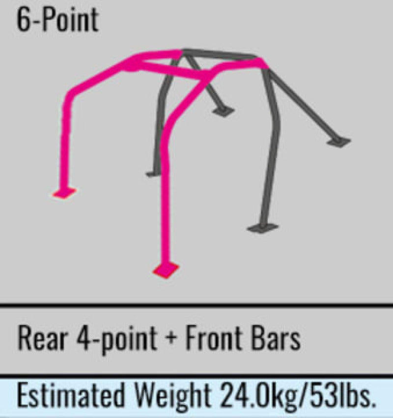 Cusco 195 290 E20 Roll Cage -Sfty21 40 Steel 6pt Dash Through 2 Pass fits Lexus IS300 SXE-10 (S/O / No Cancel)