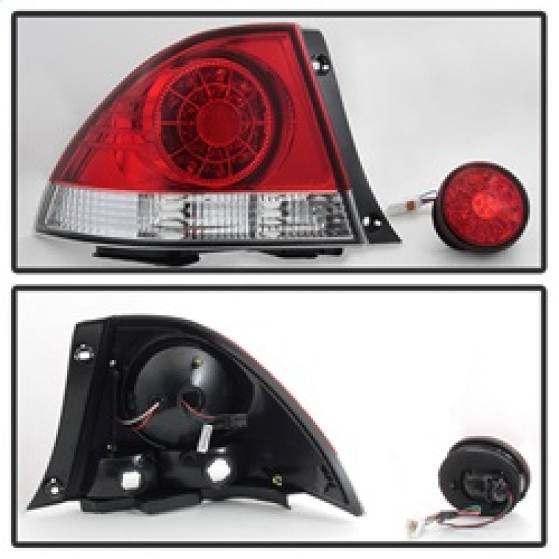 Spyder 5085061 fits Lexus 01-03 IS300 LED Tail Lights - Red Clear ALT-YD-LIS300