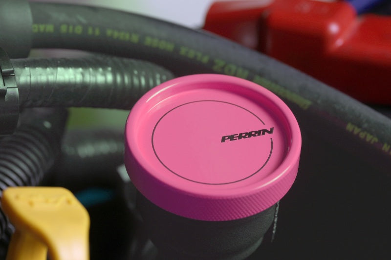 Perrin PSP-ENG-711HP 02-21 fits Subaru WRX / 2022 BRZ & GR86 / 04-21 STI / 00-18 Forester XT Oil Fill Cap - Hyper Pink