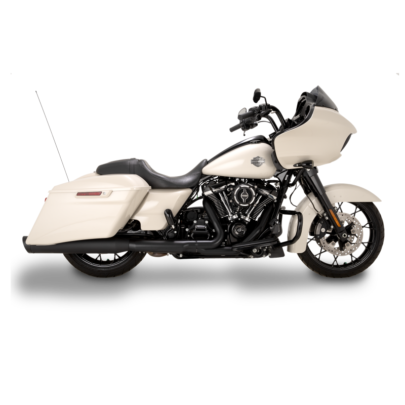 Vance & Hines HD M8 Touring Razorback 450 Slip-on Exhaust - Wrinkle Black