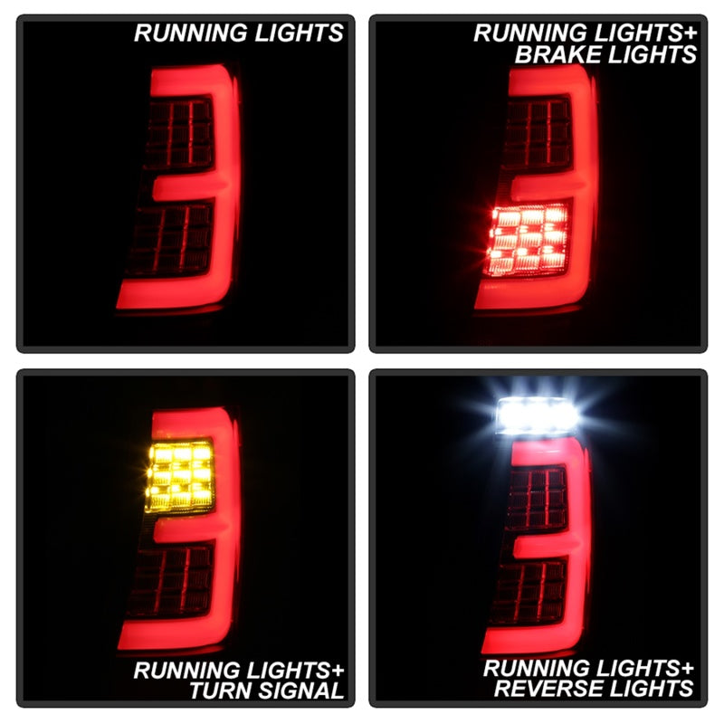 Spyder 5086143 fits Jeep 99-04 Grand Cherokee - Light Bar Led Tail Lights - Bla