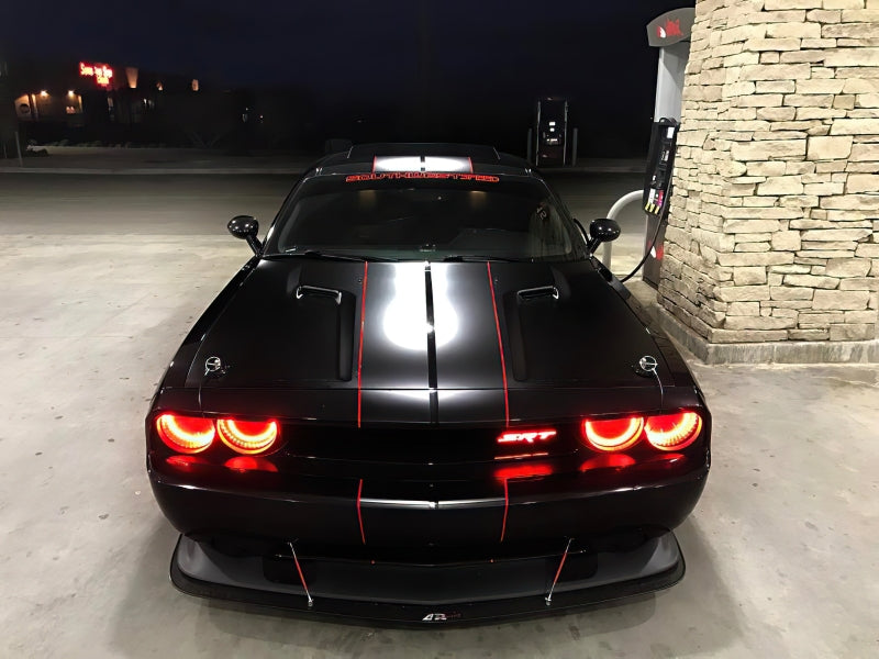 Oracle 08-14 Dodge Challenger LED Non Projector Headlight Halo Kit - Red