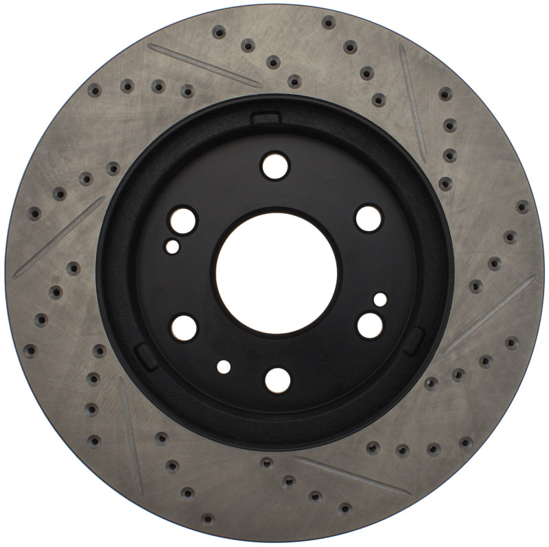 Stoptech 127.66057R 05-10 GMC Sierra 1500 (w Rear Drum) / 07-09 GMC Yukon Front Right Slotted & Drilled Rotor