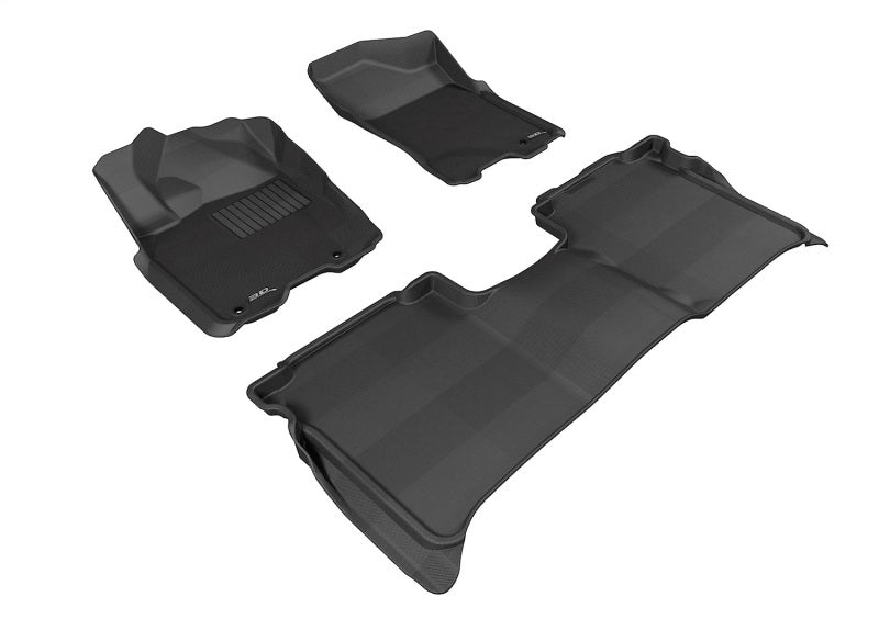 3D MAXpider 2014-2015 fits Kia Sorento 7-Seats Kagu 2nd Row Floormats - Black