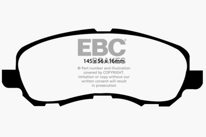 EBC DP21614 fits Chrysler 11-14 200 2.4 Greenstuff Front Brake Pads