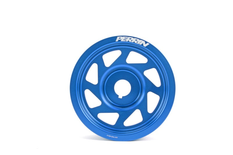 Perrin PSP-ENG-100BL 93-11 fits Subaru Impreza / 02-14 WRX / 04-21 STI EJ Crank Pulley - Blue (w/AC)