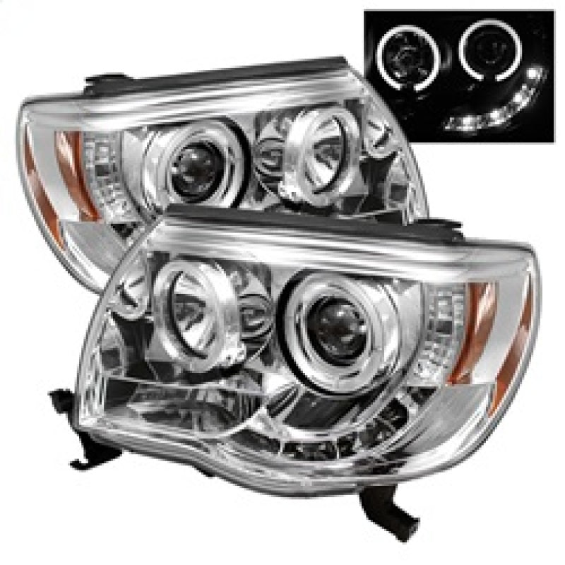 Spyder 5011923 fits Toyota 05-11 Tacoma Projector Headlights LED Halo LED Chrom