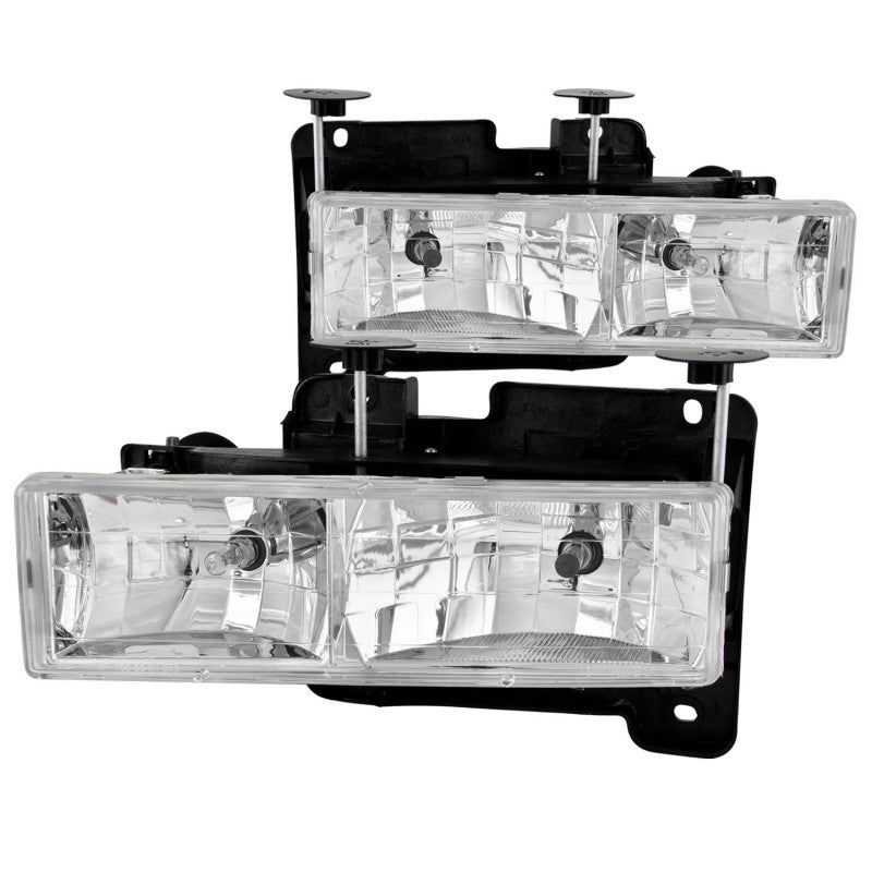 ANZO 111004 1998 fits Chevrolet 88-19 C1500 Crystal Headlights Chrome