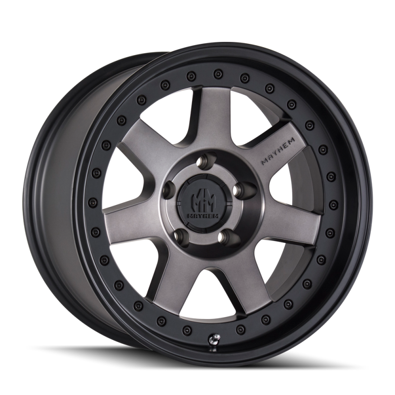 Mayhem 8300-8978TM 8300 Prodigy 18x9 / 8x180 BP / 0mm Offset / 124.1mm Hub Matte Black w/ Dark Tint Wheel