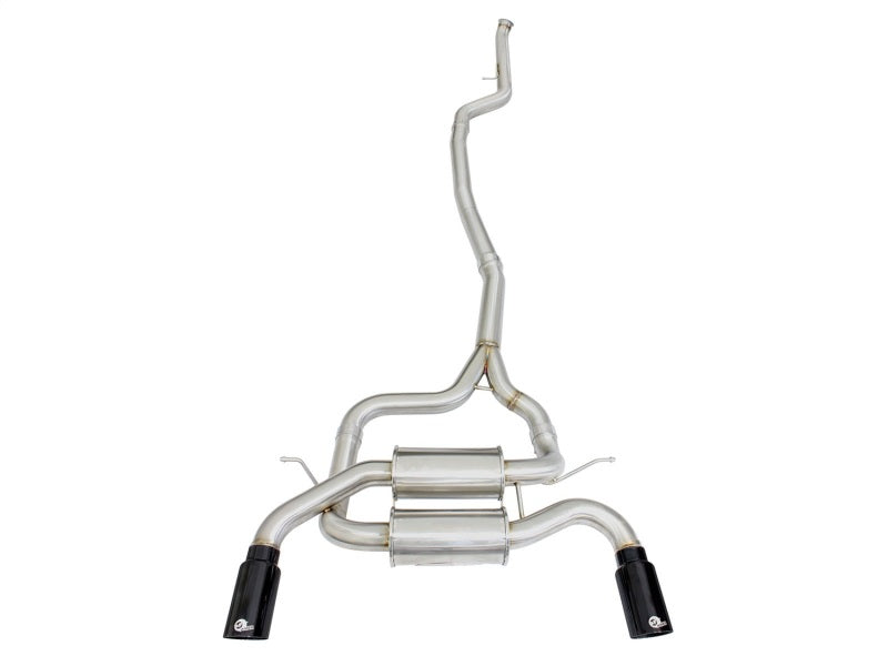 AFE 49-36326-B rce XP SS-304 Black Tip 2.5in Dia Cat Back Exhaust 12-14 fits BM