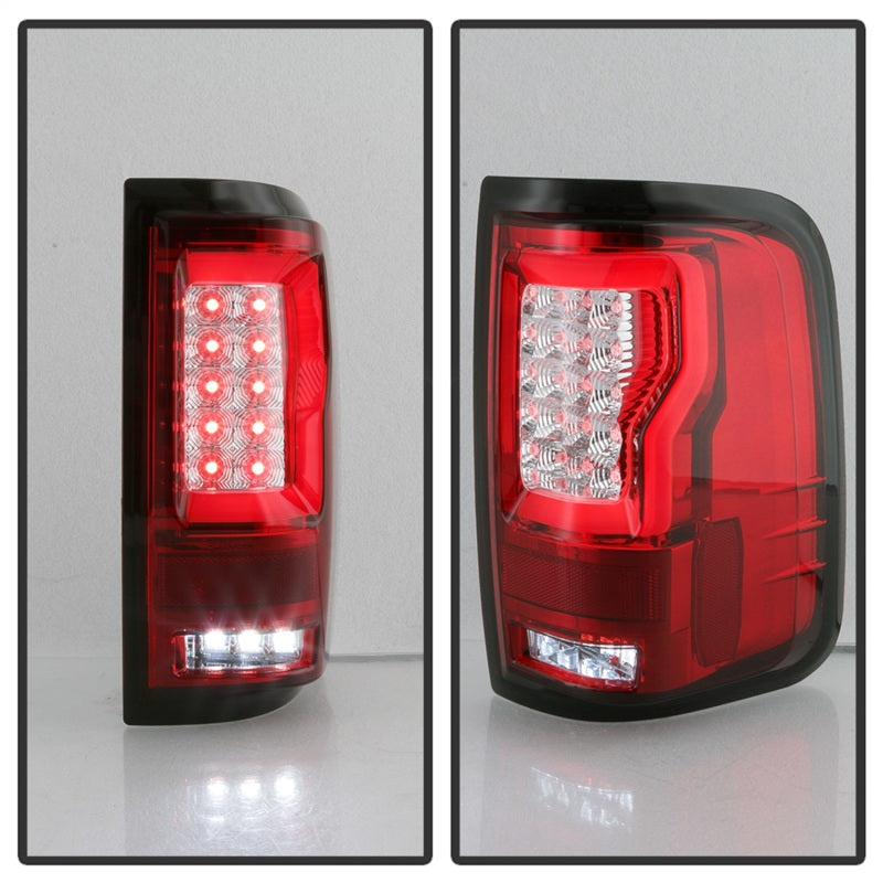 Spyder 5084194 fits Ford 04-08 F150 Styleside Tail Light V2 - LED - Red Clear A