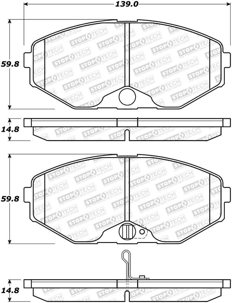 Stoptech 308.0587 Street Brake Pads - Front