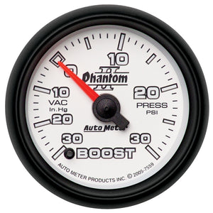 AutoMeter 7559 Autometer Phantom II 52.4mm Electronic Vacuum / Boost Gauge 30 In. HG/30 PSI