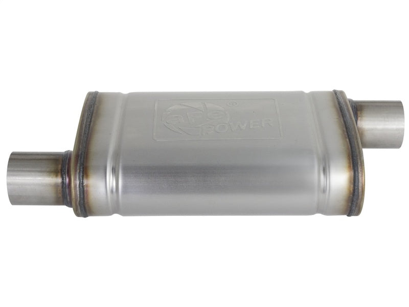 AFE 49M00028 orce-Xp 409 SS Muffler 2.5in Offset Inlet/2.5in Offset Outlet 14in