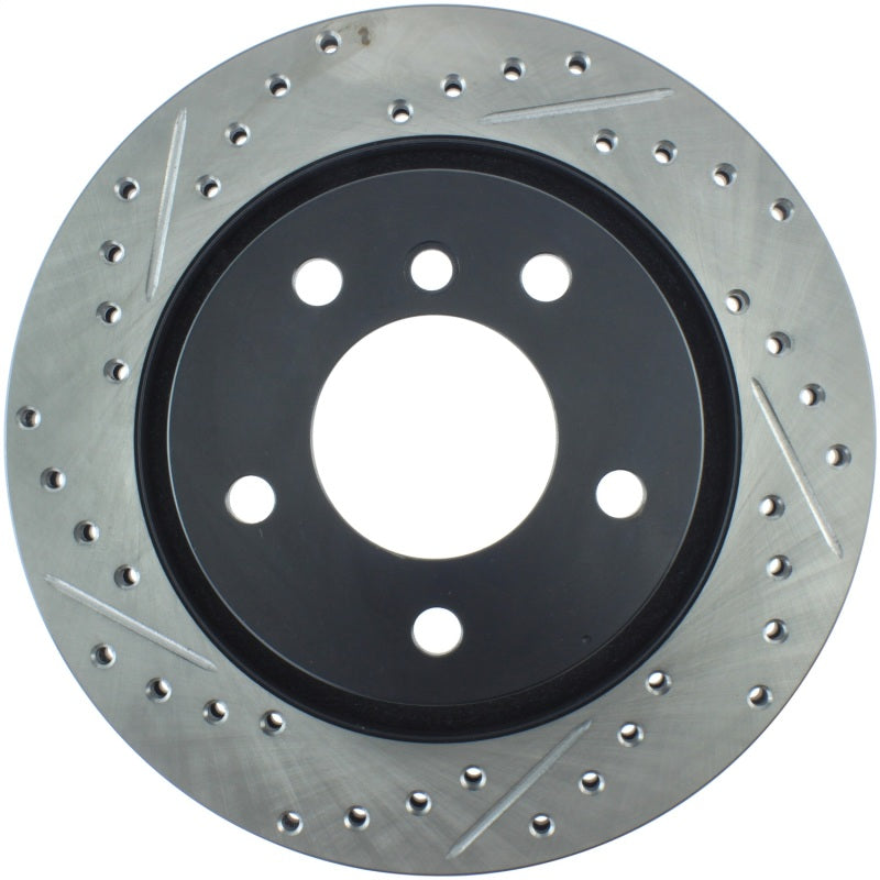 Stoptech 127.34049R Power Slot 00 BMW 323 / 01-07 325 / 99-00 328 Series Rear Right Drilled & Slotted Rotor