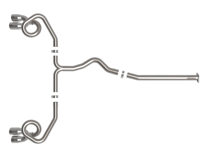 AFE 49-36809-P Takeda 3in to 2-1/2in 304 SS Cat-Back Exhaust w/ Polished Tips 2