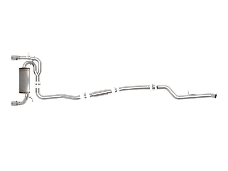 AFE 49-36347-P rce XP 3in to 2.5in 304 SS Cat-Back Exhaust w/ Polished Tips 14-