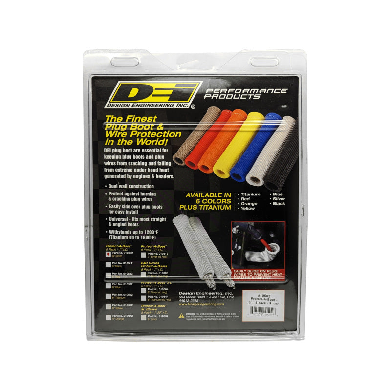 DEI  10502 Protect-A-Boot - 6in - 8-pack - Silver