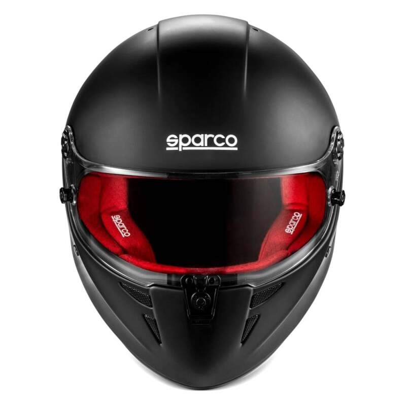 SPARCO BRH0007B0K120XS Stealth RF Helmet - X Small - Matte Black/Red